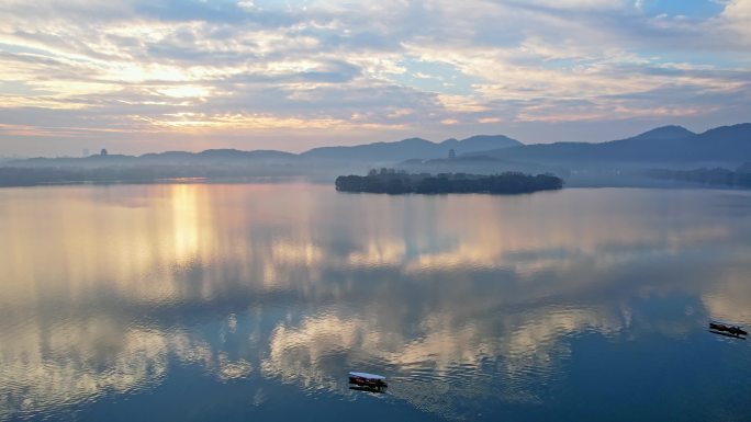 杭州西湖美景 水天一色