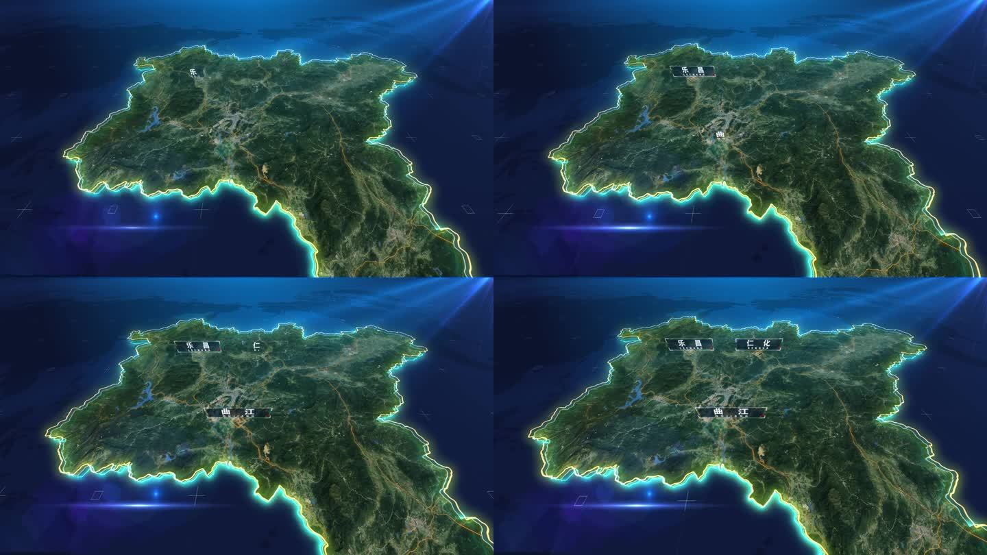 韶关地图AE模版