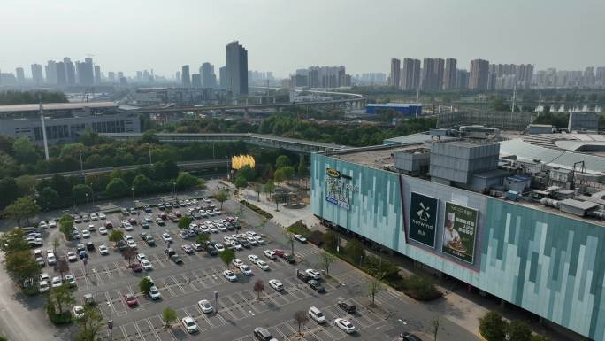武汉城市航拍 宜家 荟聚 购物中心