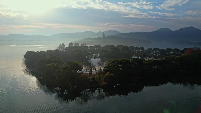 杭州西湖美景 水天一色