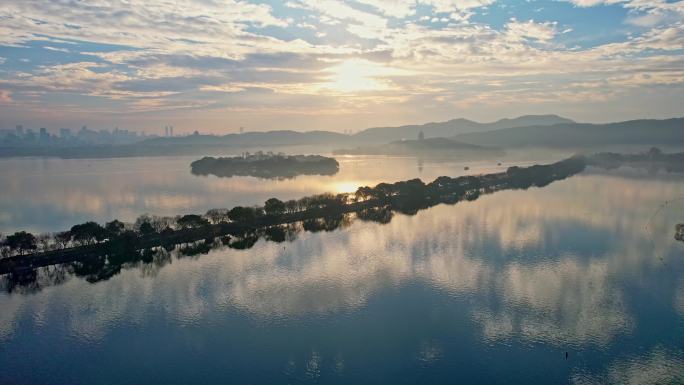 杭州西湖美景 水天一色