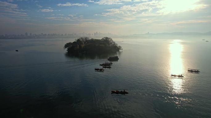 杭州 西湖美景 水天一色