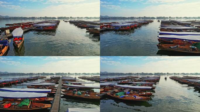 杭州西湖美景 游船码头