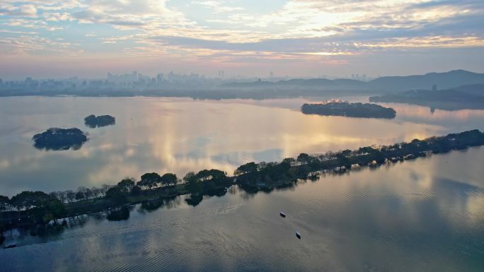 杭州西湖美景 水天一色