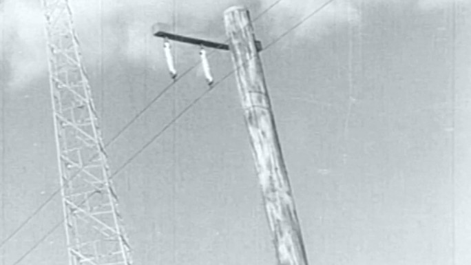 上世纪信号塔电话局电网通电电力通讯