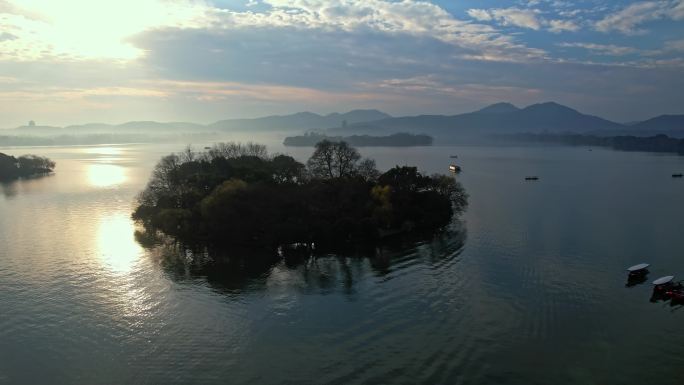 杭州西湖美景  水天一色