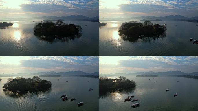杭州西湖美景  水天一色