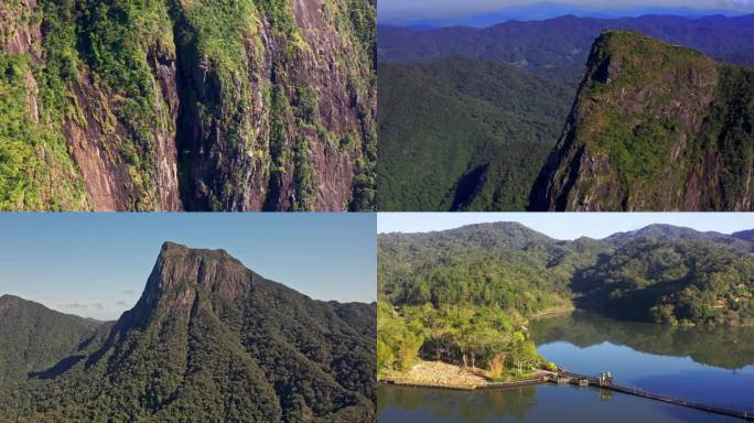 海南尖峰岭国家森林公园天池热带雨林航拍