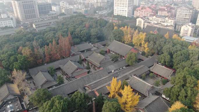 4K 四川省成都市锦江区大慈寺航拍