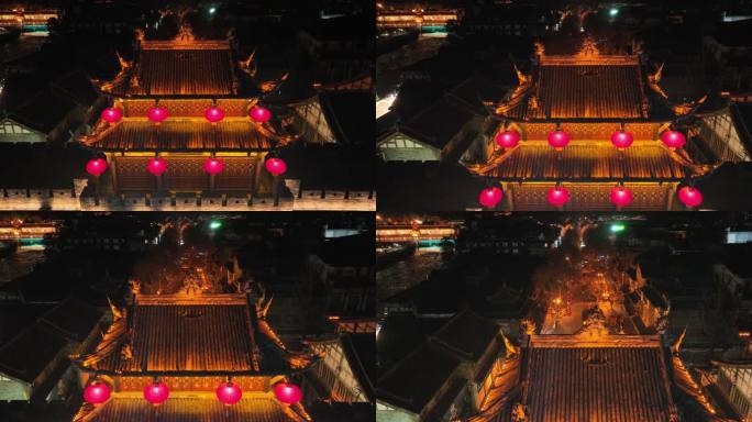 5.2K 成都都江堰宣化门春节夜景航拍
