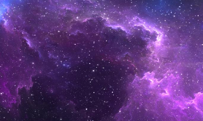 紫色绝美神秘梦幻宇宙纵深星云