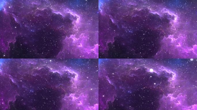 紫色绝美神秘梦幻宇宙纵深星云