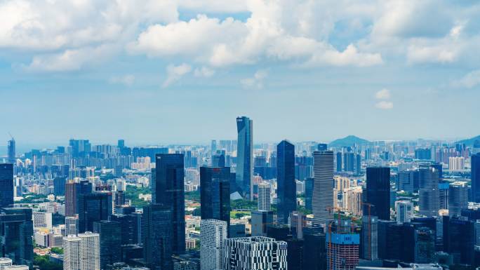 深圳南山后海粤海街道科技园蓝天白云延时