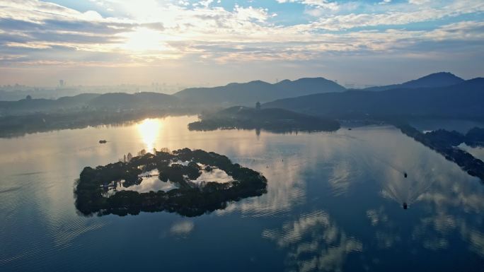 杭州西湖美景 水天一色