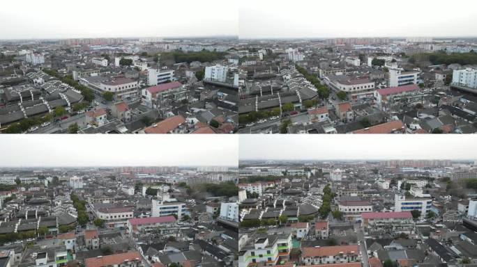 上海浦东新区新场镇全景4K航拍原素材