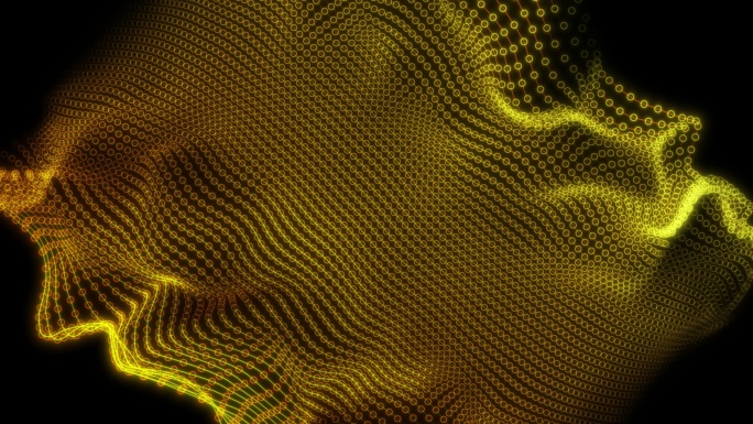 金色抽象流体粒子背景