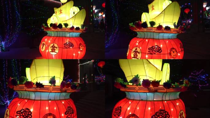 城隍庙 春节 乐都区  夜景 灯光艺术节