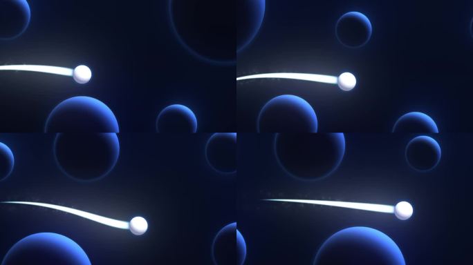 片头片尾拖尾小球星空背景粒子光线MG动画