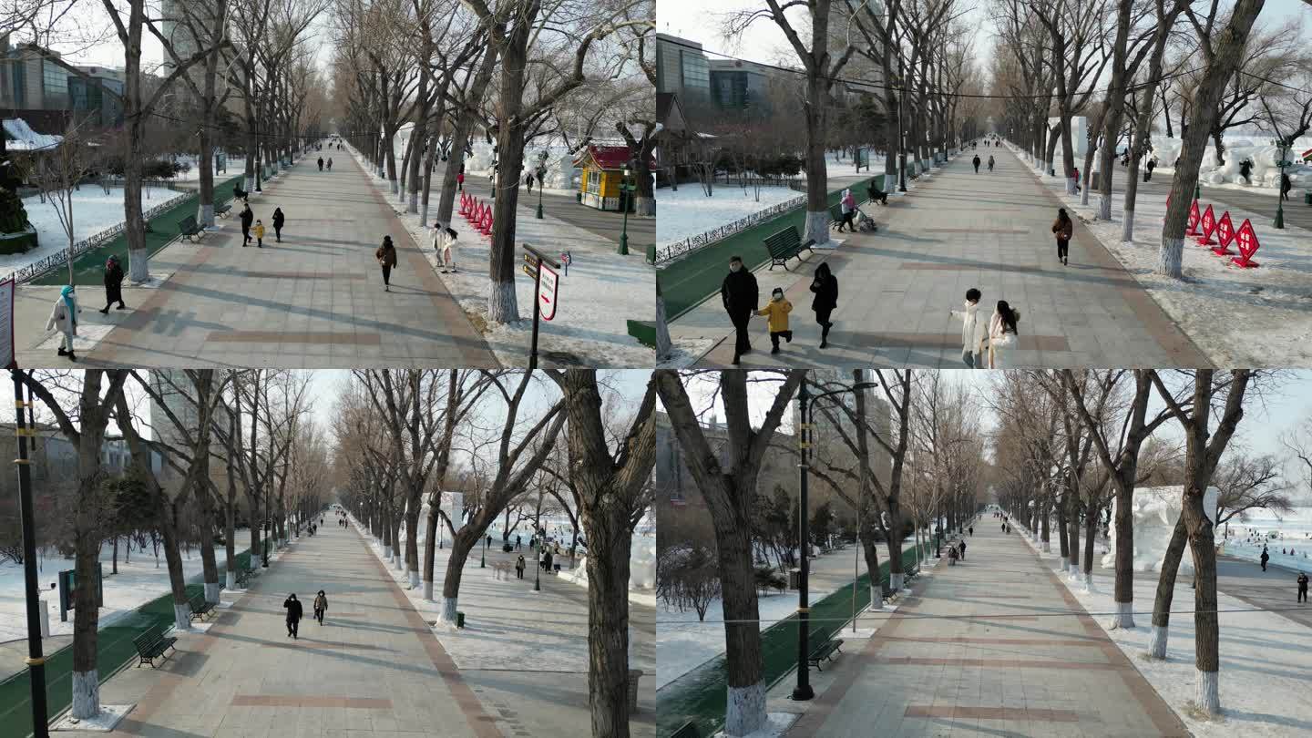 【4K】哈尔滨冬天斯大林公园
