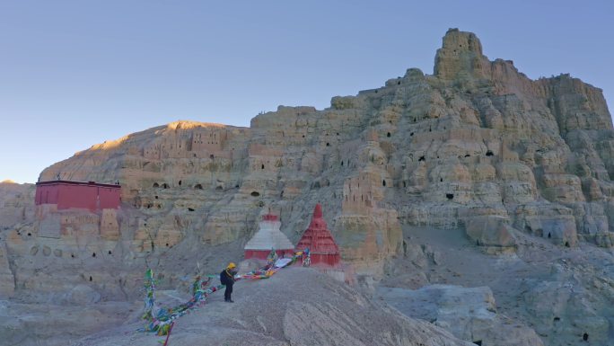航拍西藏阿里古格王国遗址