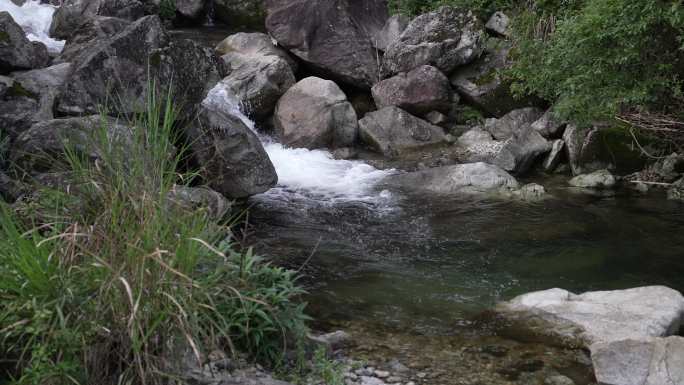 山间小溪森林溪水福建山林小溪武夷山脉