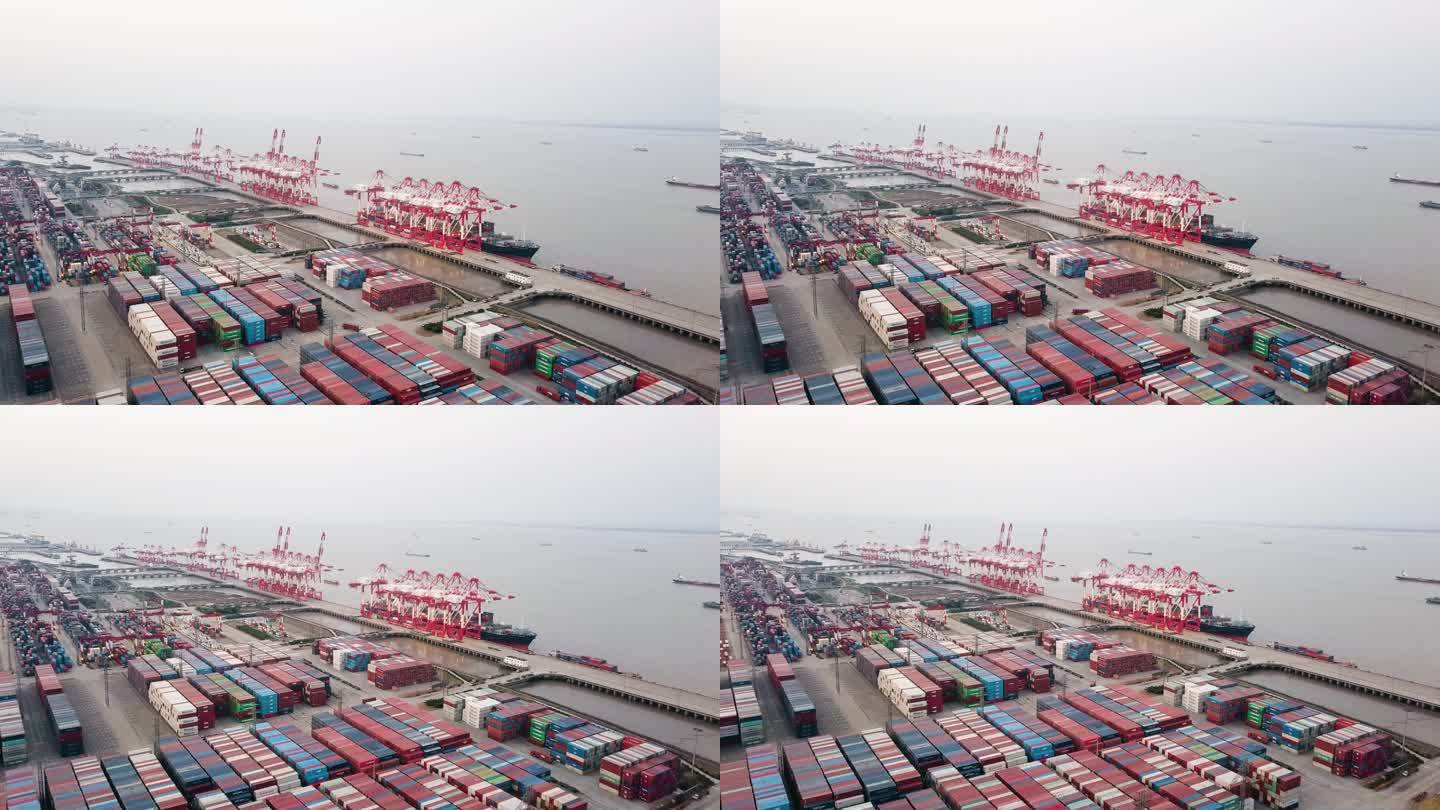 上海城市海港港口商业外贸出口航拍