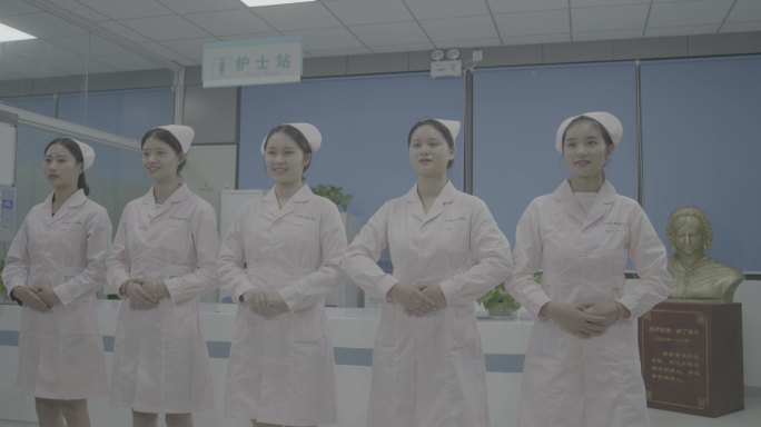【4K灰度】护理学院护士医院护士站