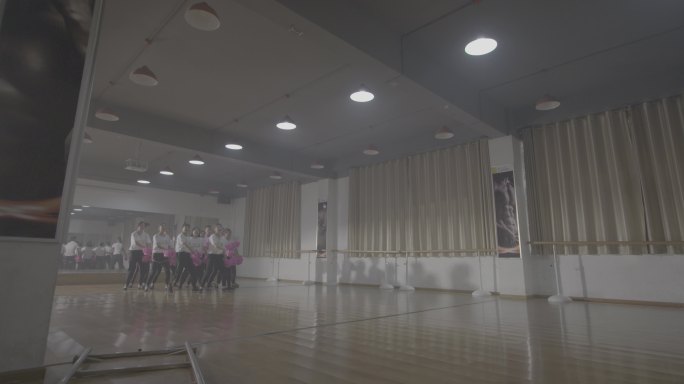 【4K灰度】形体室舞蹈室舞蹈排练