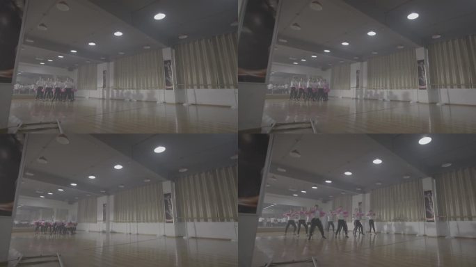 【4K灰度】形体室舞蹈室舞蹈排练