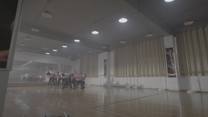 【4K灰度】舞蹈培训中心舞蹈练习