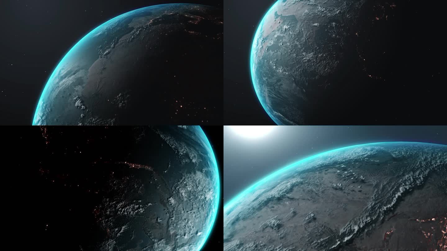 电影镜头3D地球动画