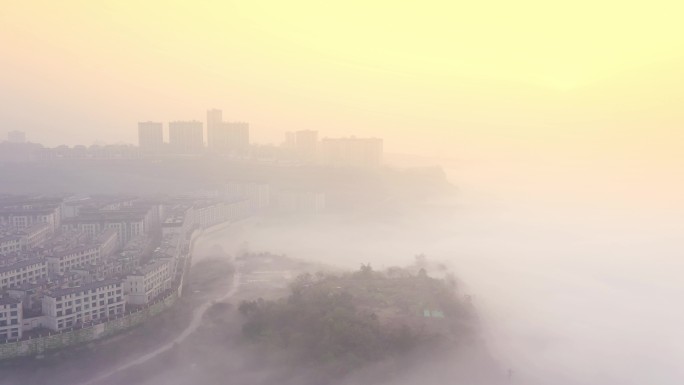 重庆 云海 平流雾 雾都 日出 城市
