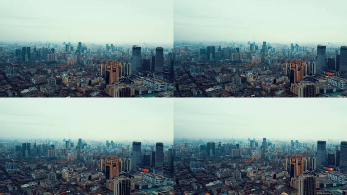 天津城市风光科技高楼企业航拍视频