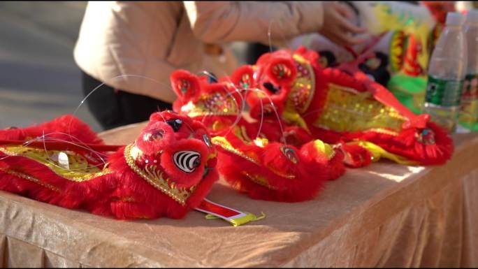 节日活动传统道具 舞狮头 提线小舞狮