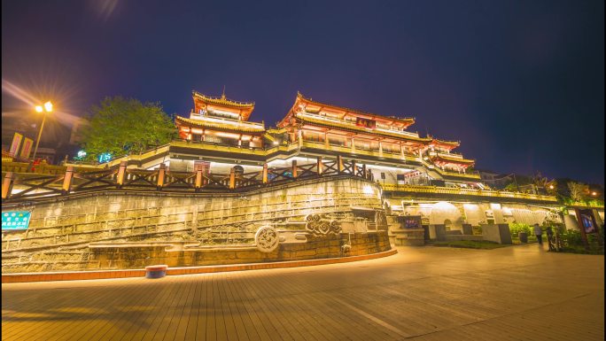 广元市凤翔楼夜景星空