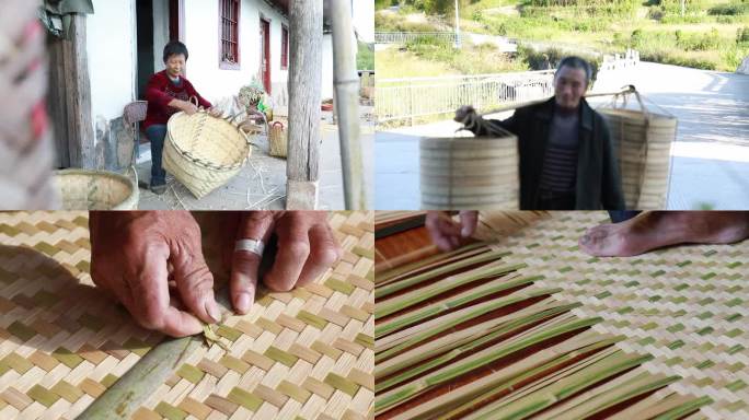 竹编制作过程