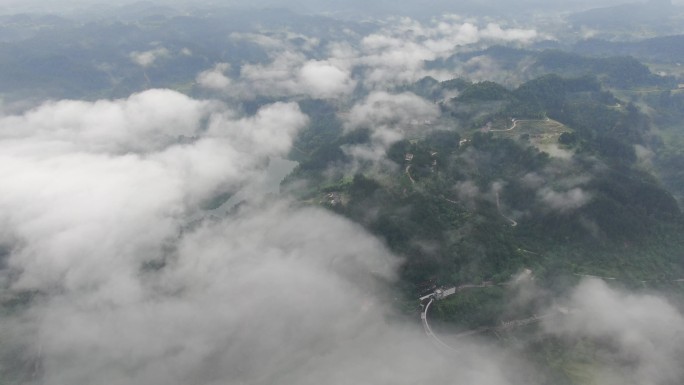 4K 四川内江市威远县骑龙坳景区云海航拍