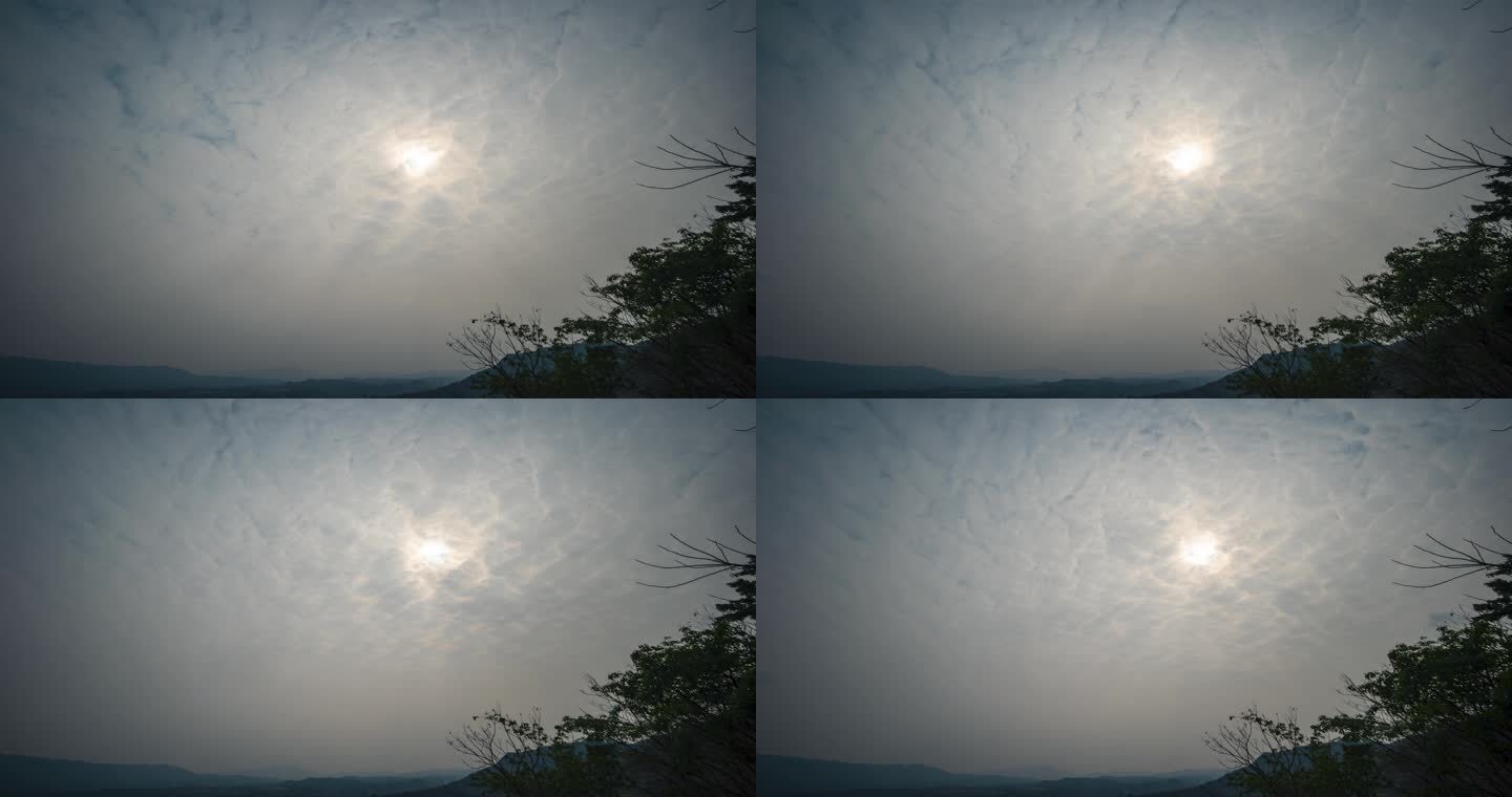4k阳光透过云层延时空镜