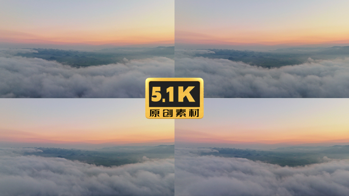 5K-航拍罗平坝子，余晖下的油菜花田