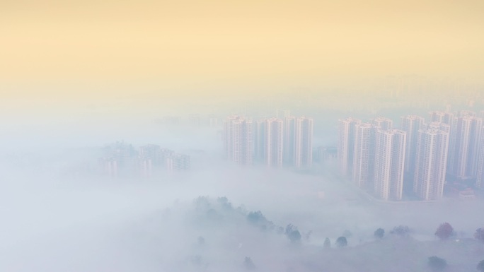 重庆 云海 平流雾 雾都 日出 城市
