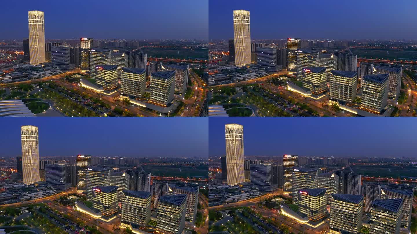 上海浦东 晶耀前滩 办公楼 俯瞰航拍4K