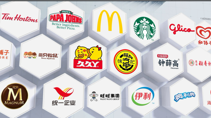 【原创】食品19logo简洁片头合作伙伴