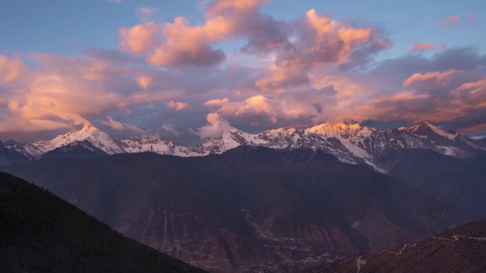 梅里雪山 星空 日照金山延时