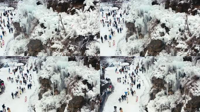 焦作云台山泉瀑峡冰挂