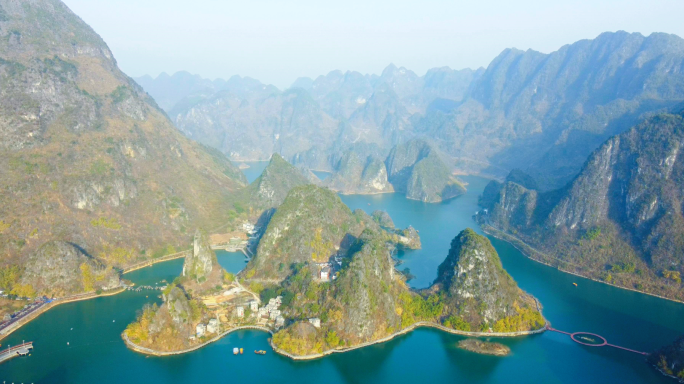 全景浩坤湖 超长高清航拍视频