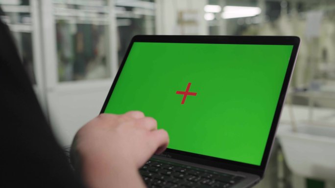 4K绿幕笔记本电脑合成特效