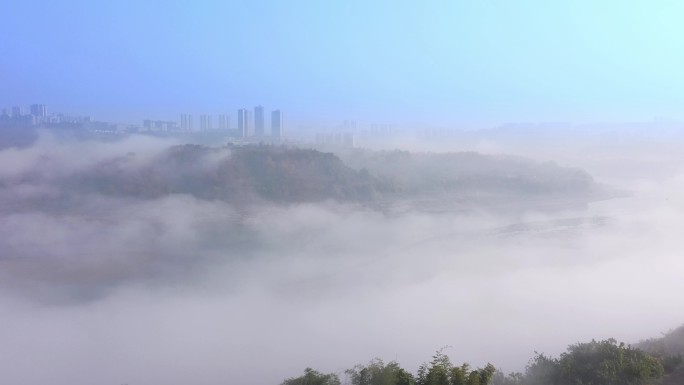 重庆 云海 雾 城市 山城 日出 嘉陵江