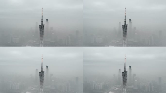 4K可商用】广州平流雾延时视频4