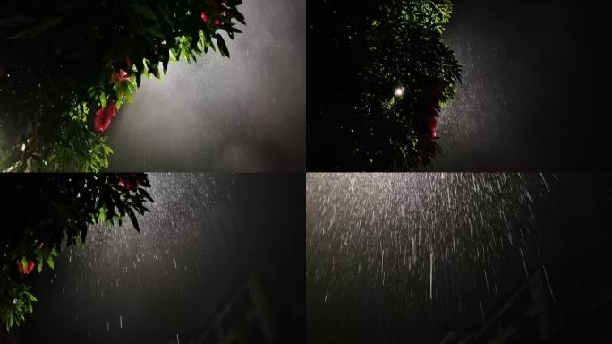 雨丝 下雨 雨中雨丝 夜晚雨滴水滴 雨天