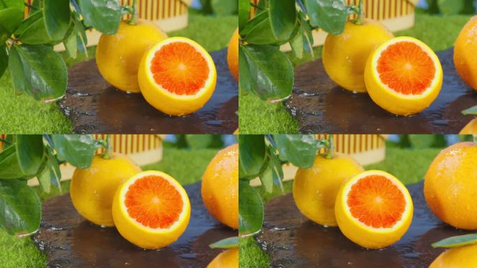 橙子 血橙展示果粒